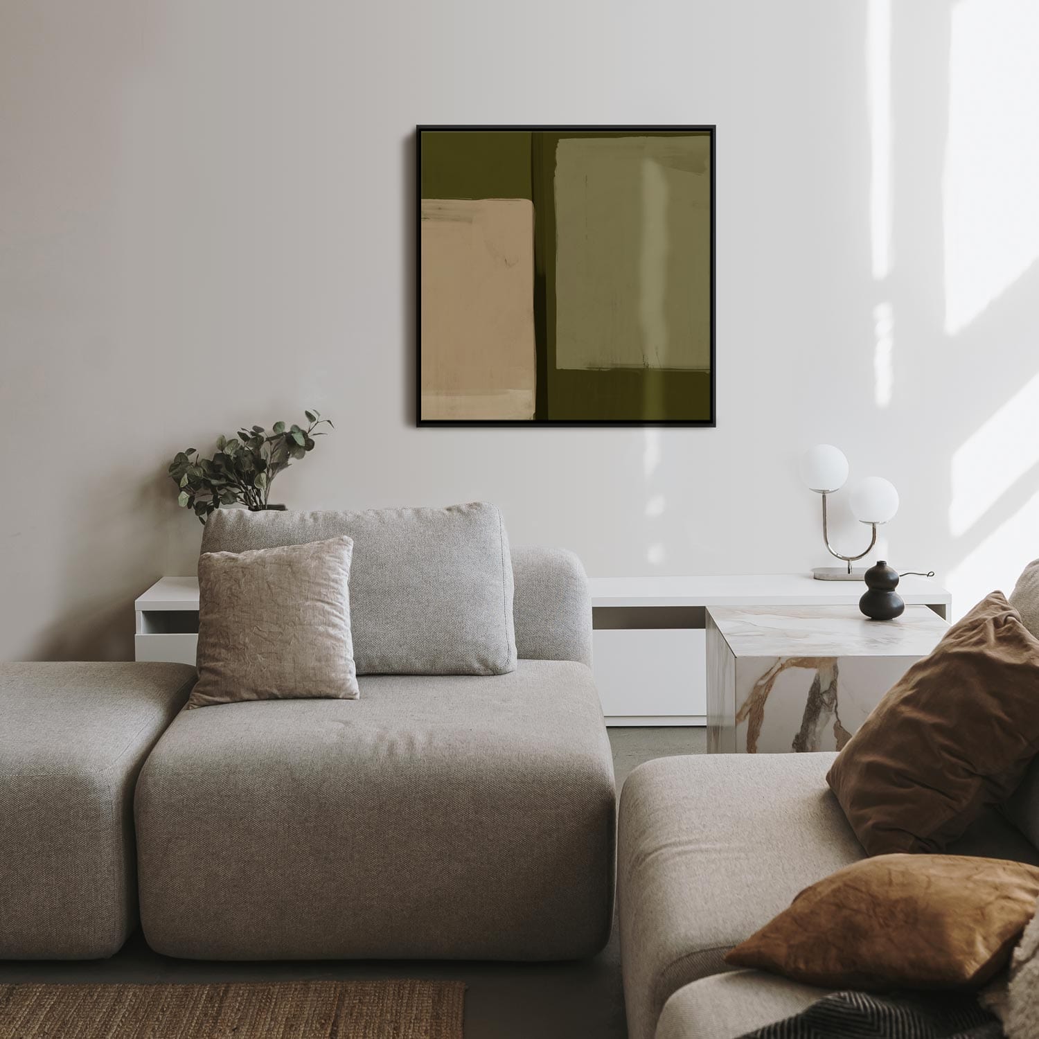 Green Lili Unwind Abstract Canvas Art