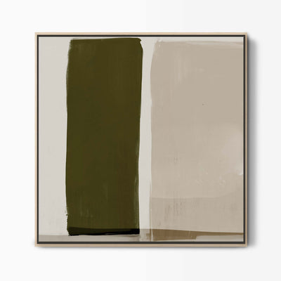 Green Lili Walk Tall Abstract Canvas Art