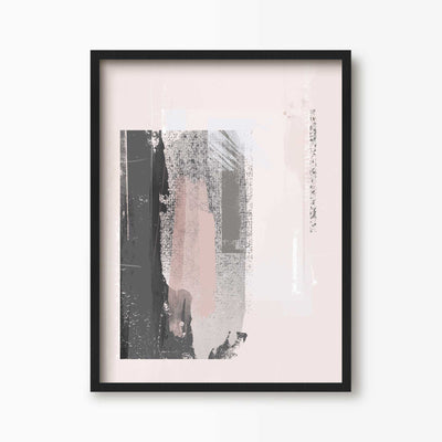 Green Lili 30x40cm / Black Way Out Pink & Grey Abstract Art