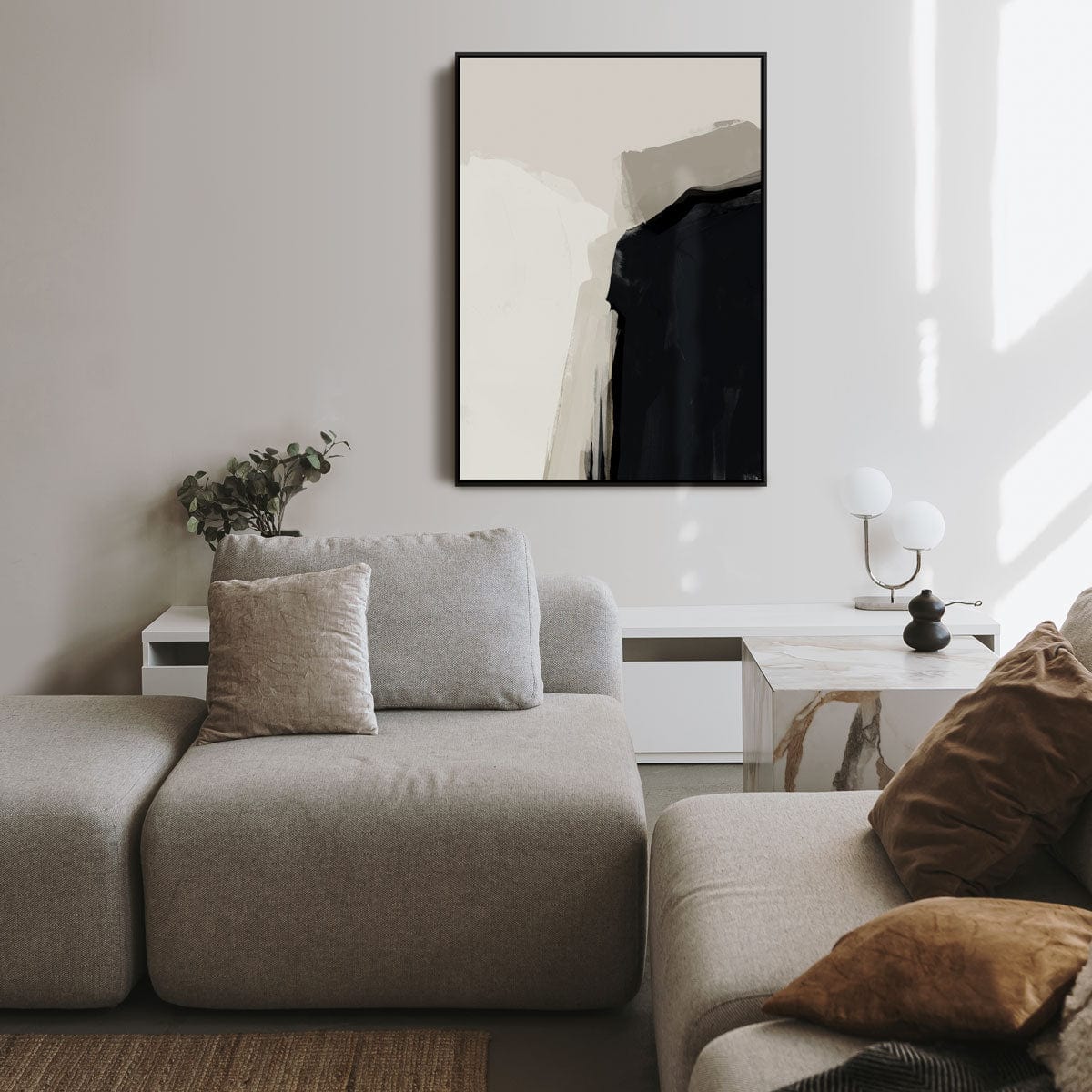 Green Lili Wonderfall Abstract Canvas Art