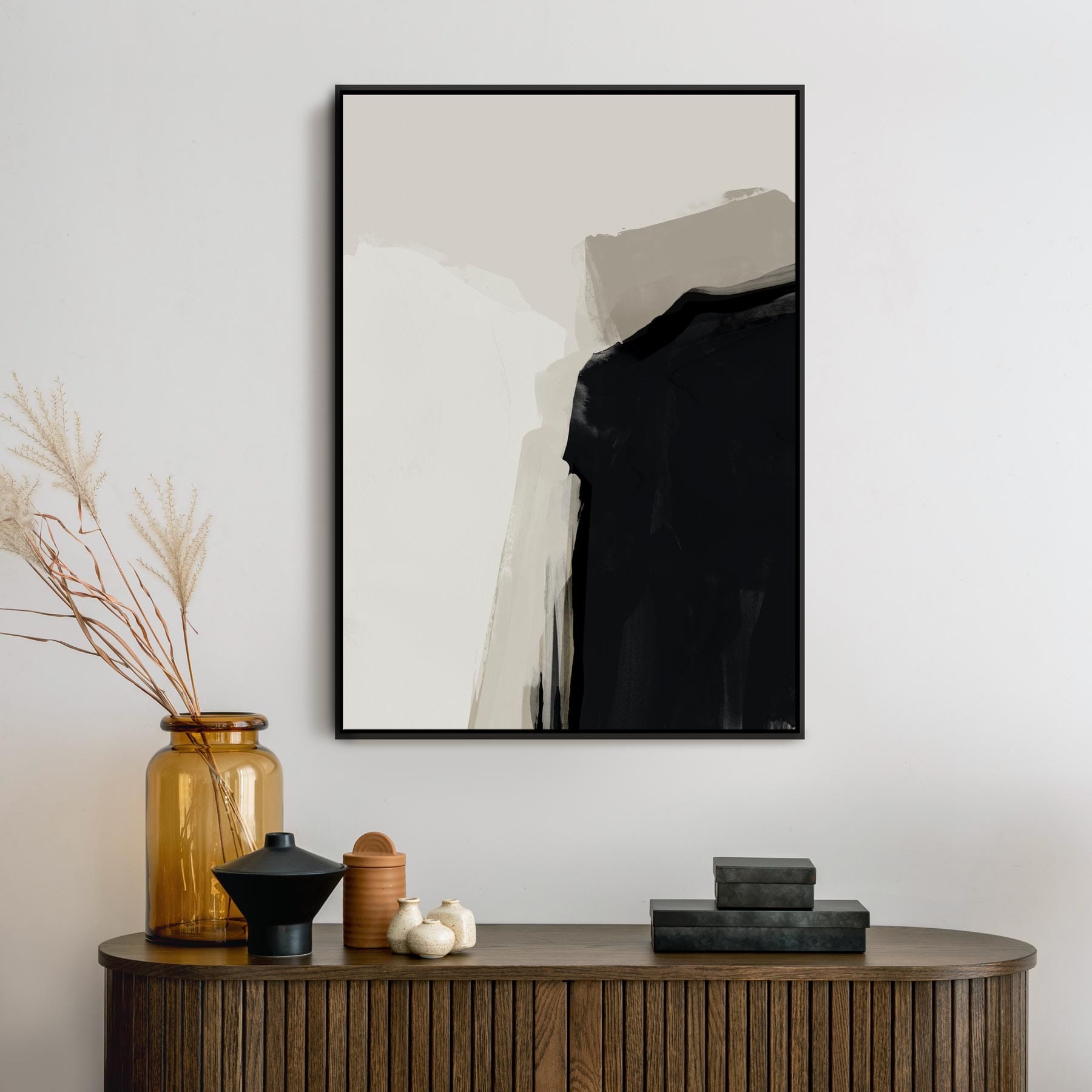 Green Lili Wonderfall Abstract Canvas Art