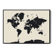 Green Lili Large / Black World Map