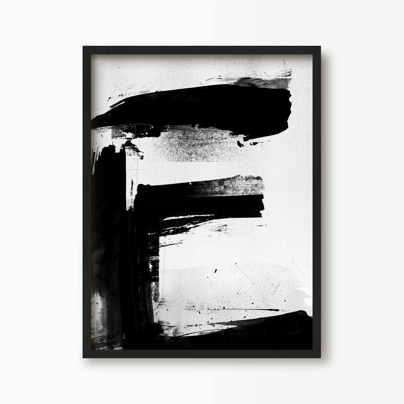 Green Lili E / 30x40cm (12x16") / Black Frame Abstract Letter Art Prints (A-M)