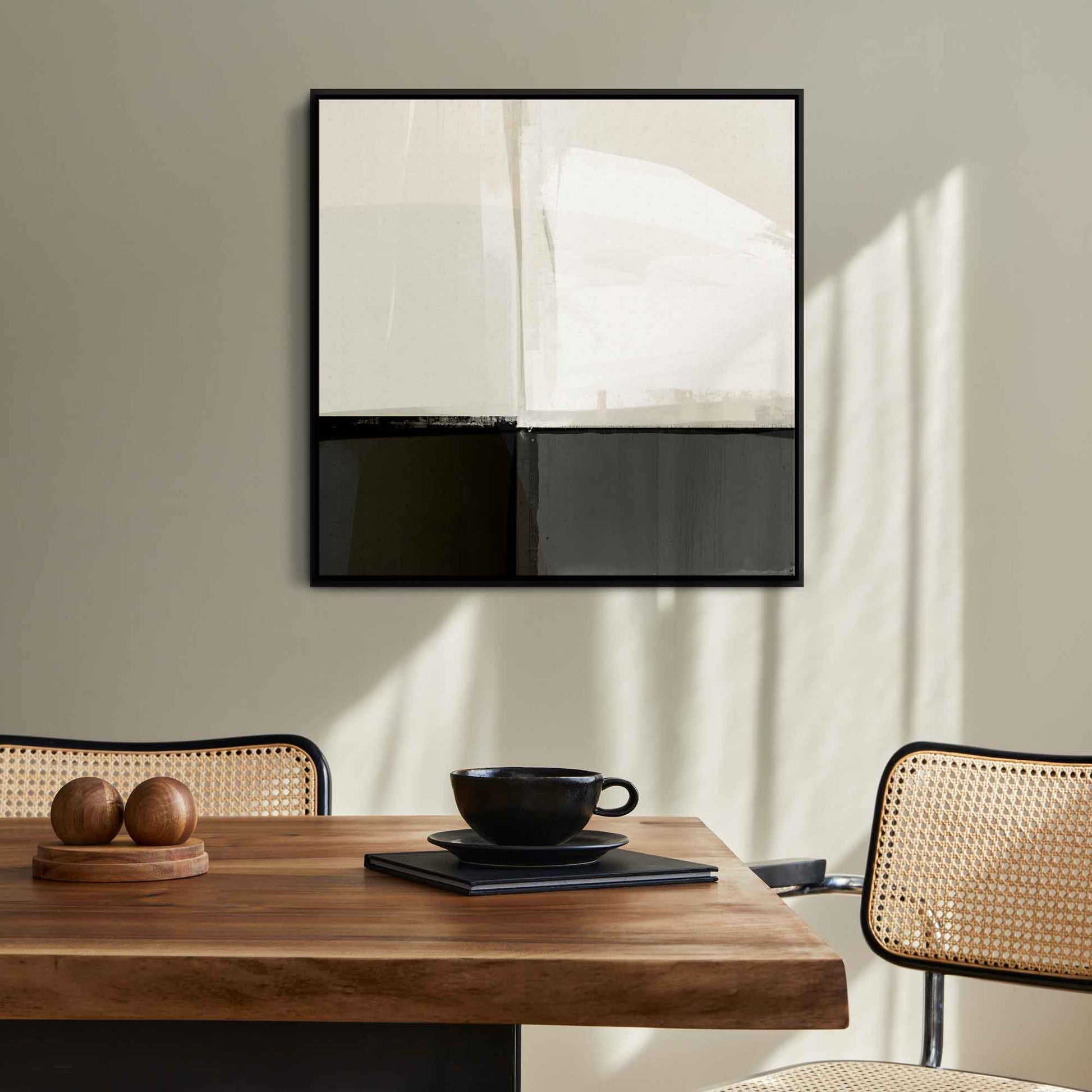 Green Lili At Ease Framed Abstract Canvas Art