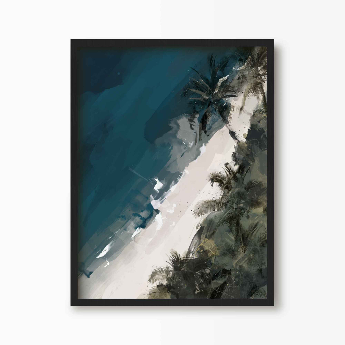 Green Lili 30x40cm (12x16") / Black Frame Beach Days Art Print