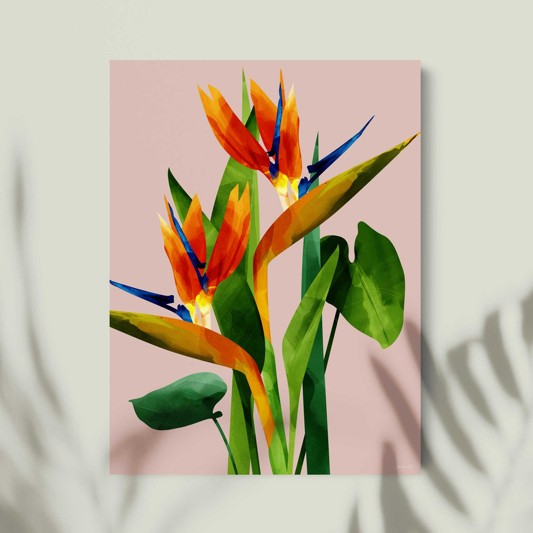 Green Lili 30x40cm (12x16") / Unframed Print Birds of Paradise Flower Print