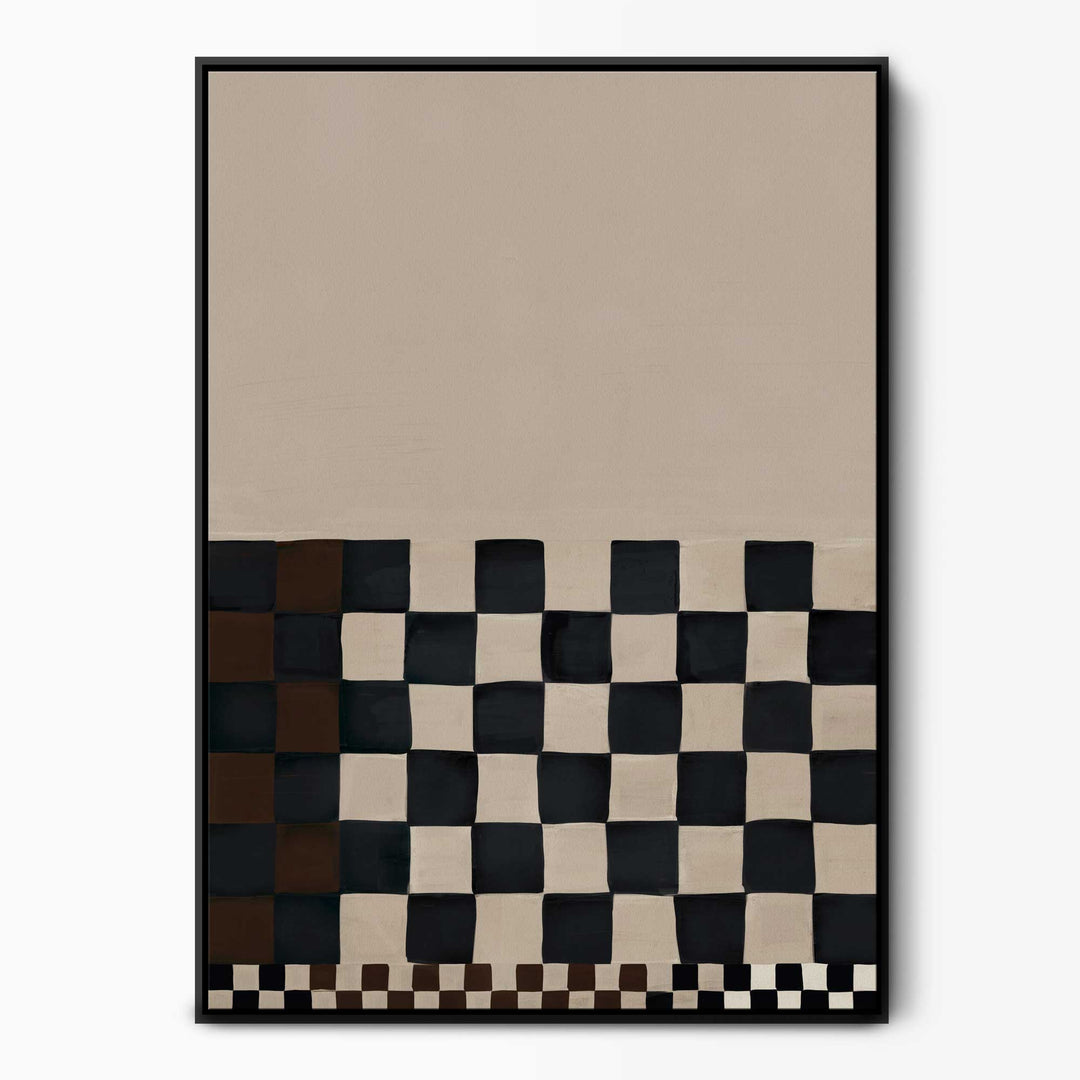Green Lili Checkmate Abstract Canvas Art