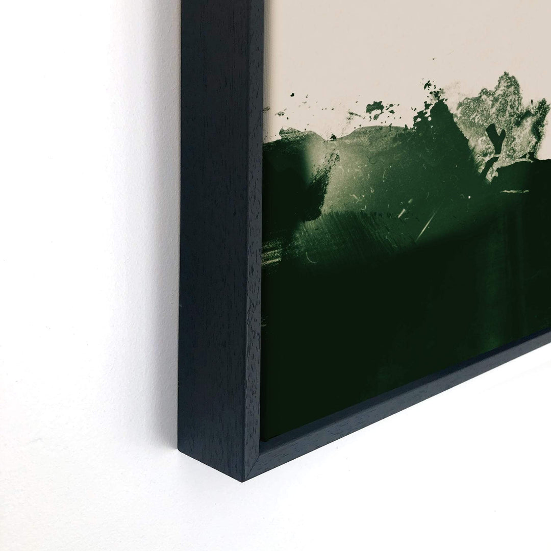 Green Lili Dark Seas Framed Abstract Canvas Art