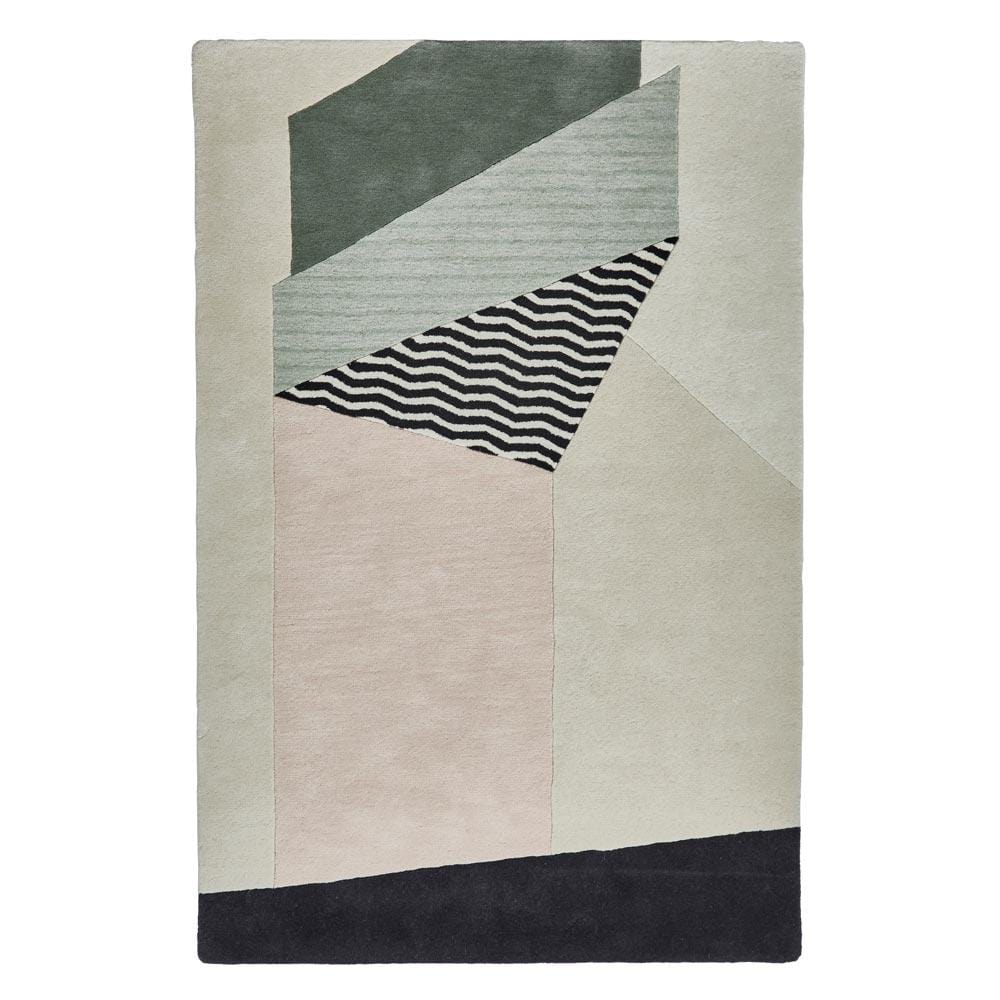 Green Lili Descend Abstract Wool Rug