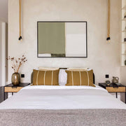 Green Lili Down To Earth Framed Abstract Canvas Art