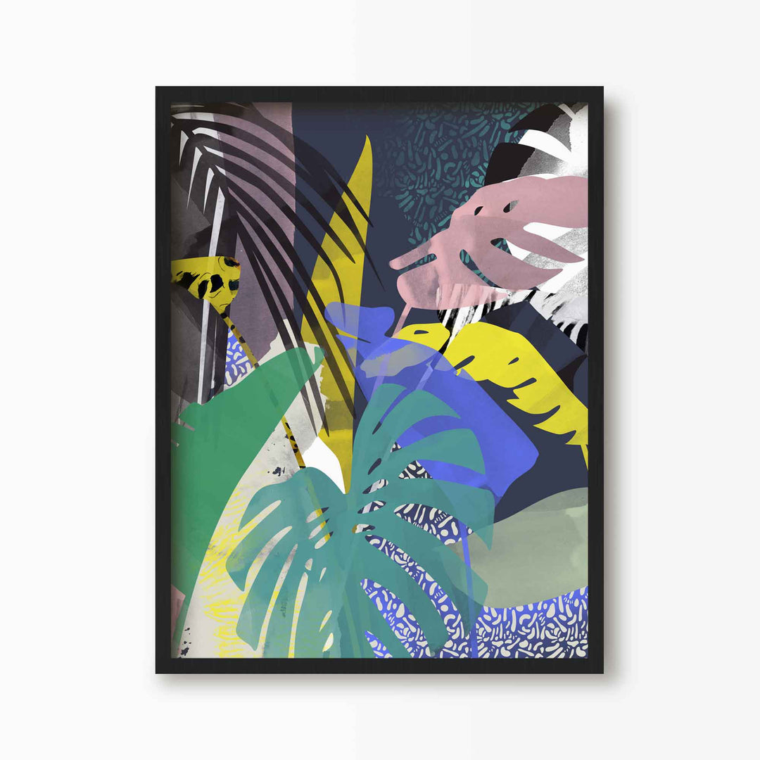 Green Lili 30x40cm (12x16") / Black Frame Jungle Fever Print