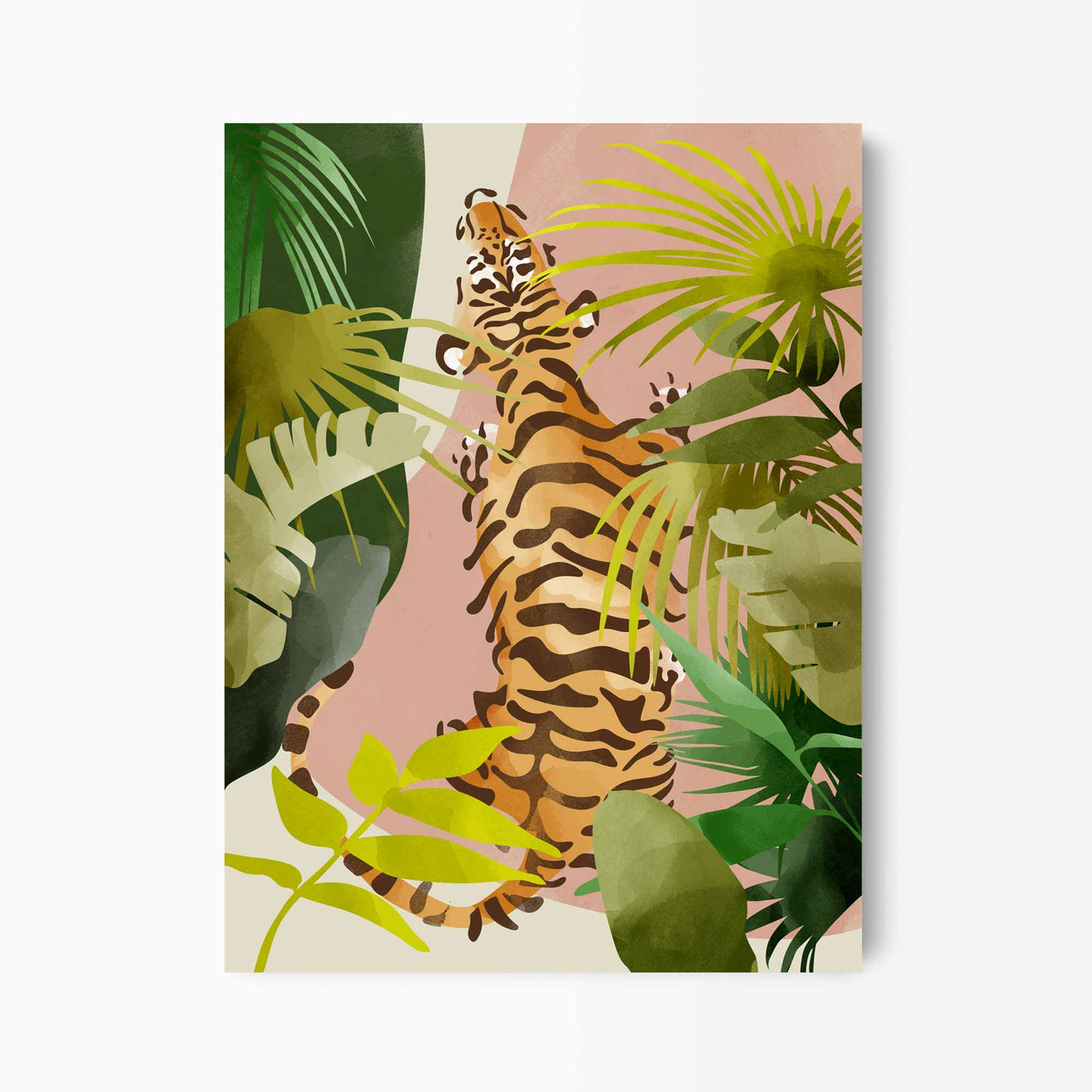 Green Lili 30x40cm (12x16") / Unframed Print Jungle Tiger Art Print
