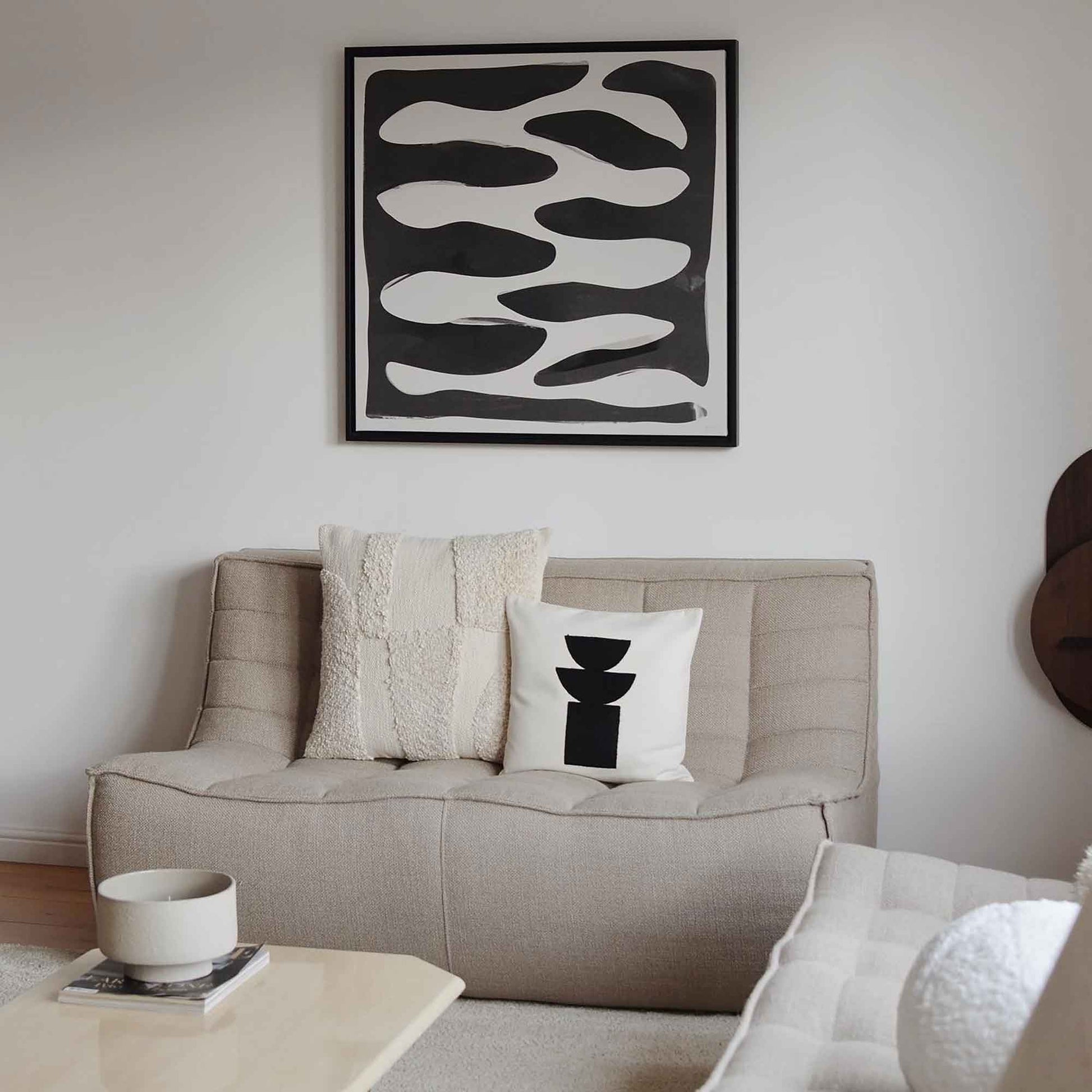 Green Lili Leaf It Out Framed Abstract Canvas Art