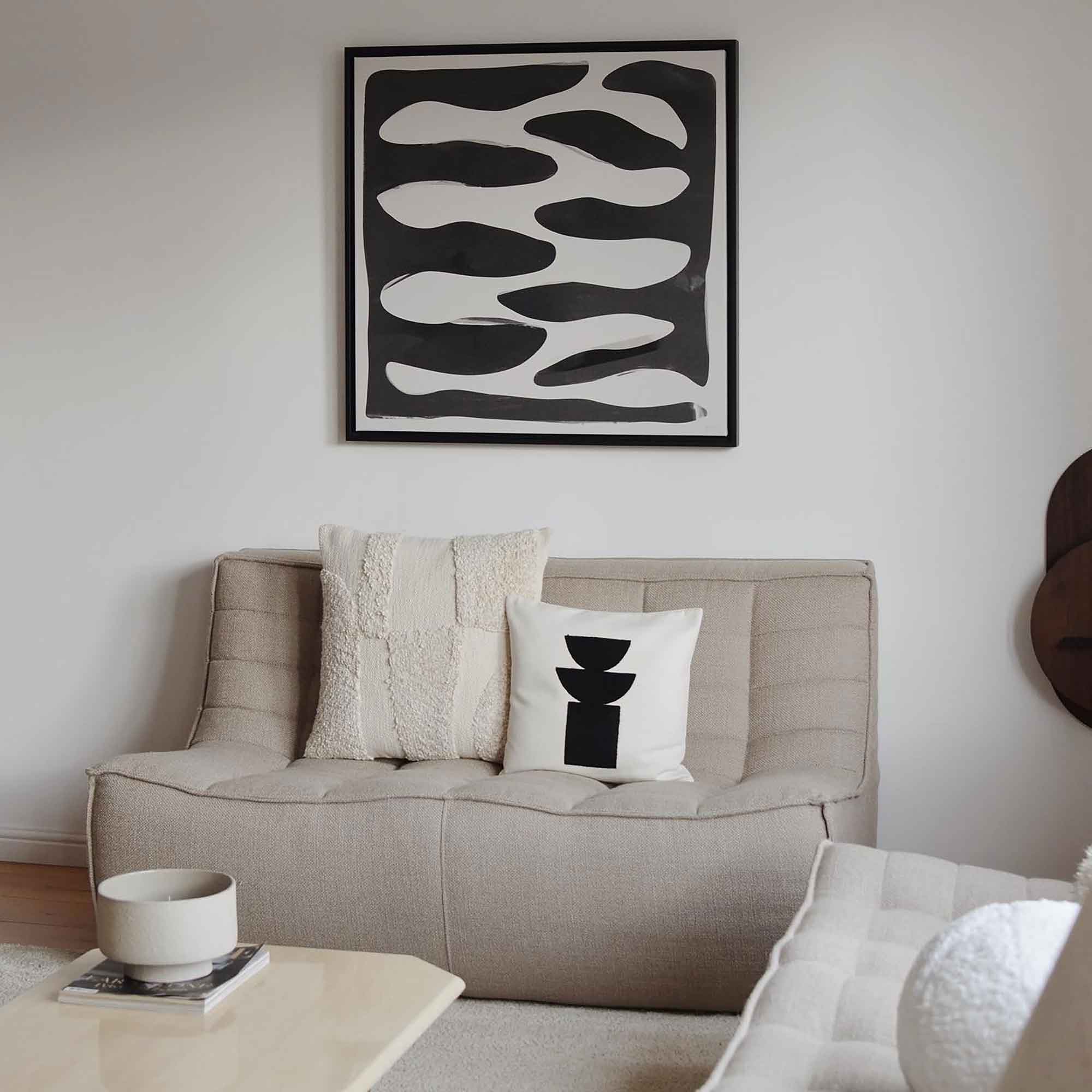 Green Lili Leaf It Out Framed Abstract Canvas Art