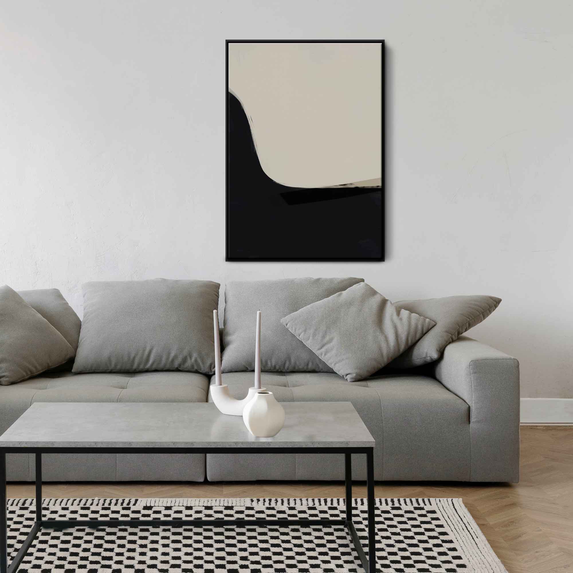 Green Lili Meandering Abstract Canvas Art