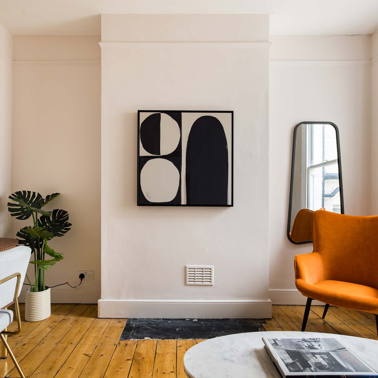 Green Lili Moon Child Abstract Canvas Art