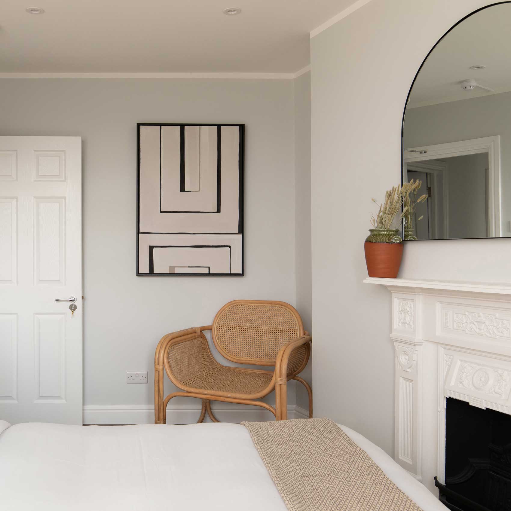 Green Lili Off Grid Framed Abstract Canvas Art