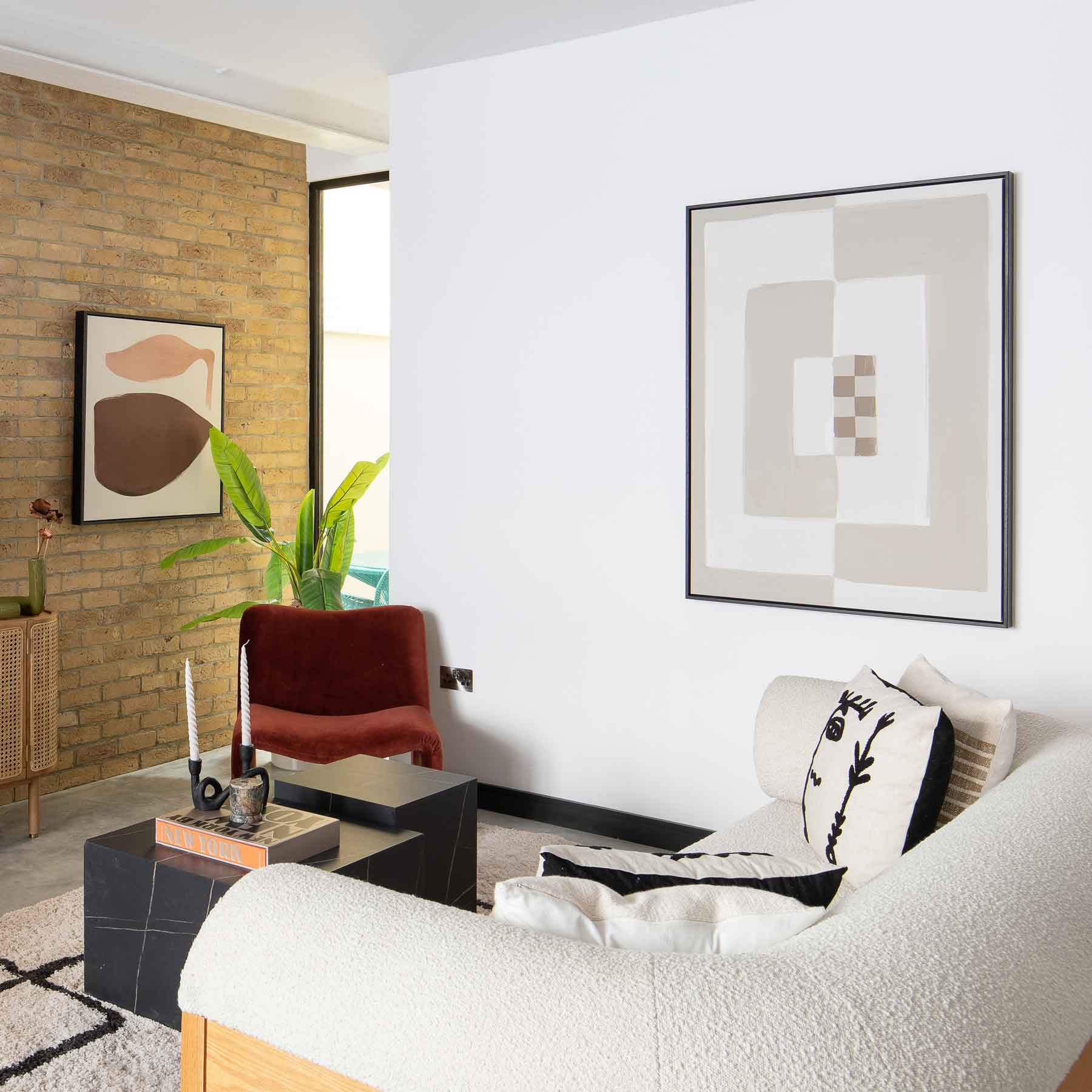 Green Lili Opposites Attract Abstract Canvas Art