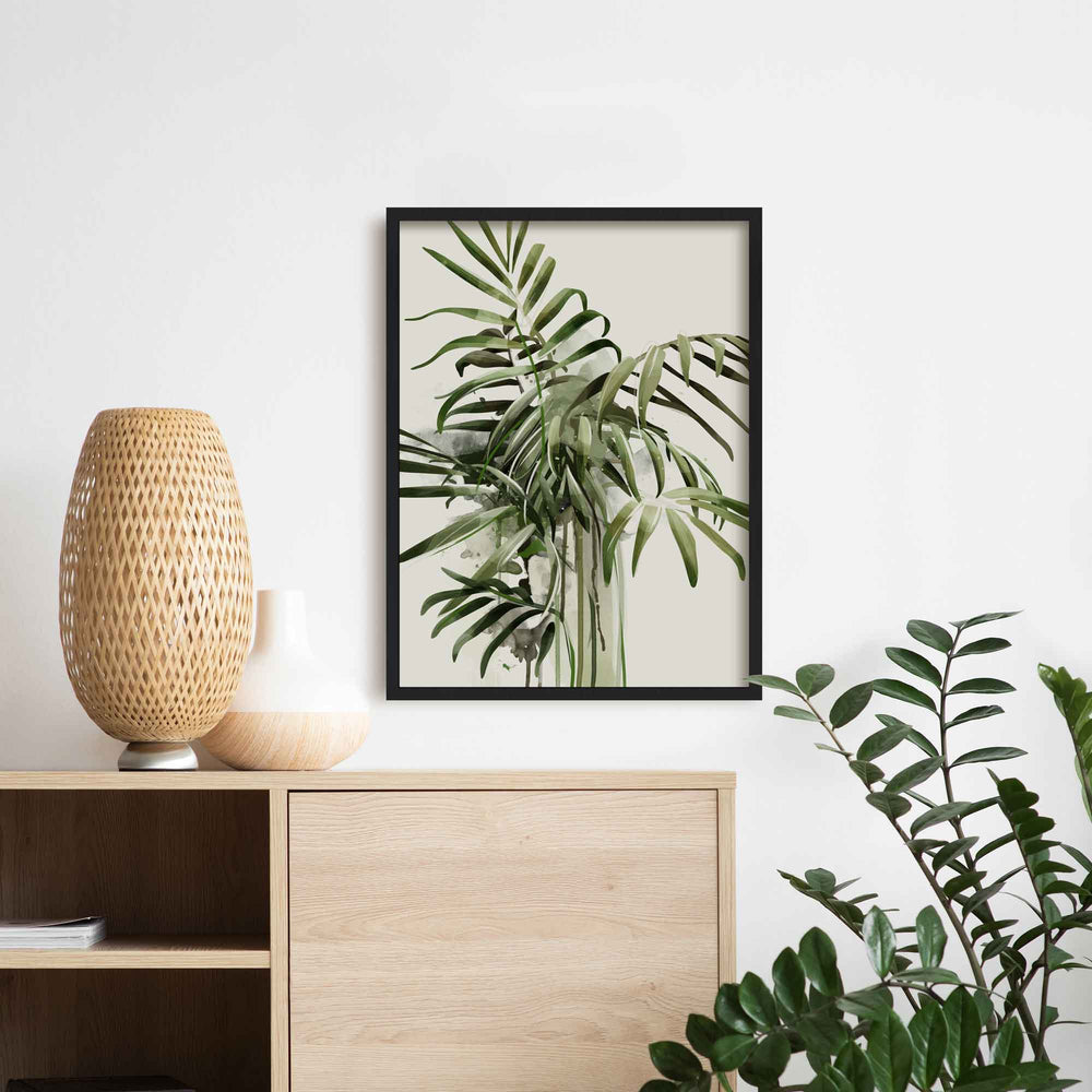 Green Lili Parlour Palm Botanical Art Print