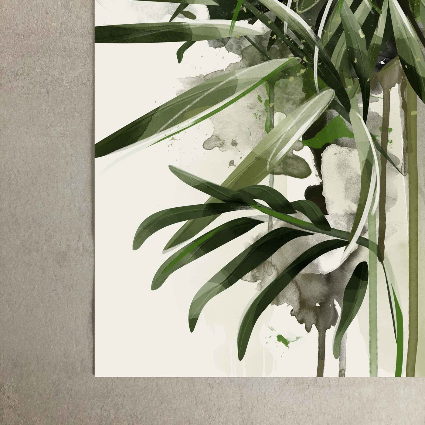 Green Lili Parlour Palm Botanical Art Print