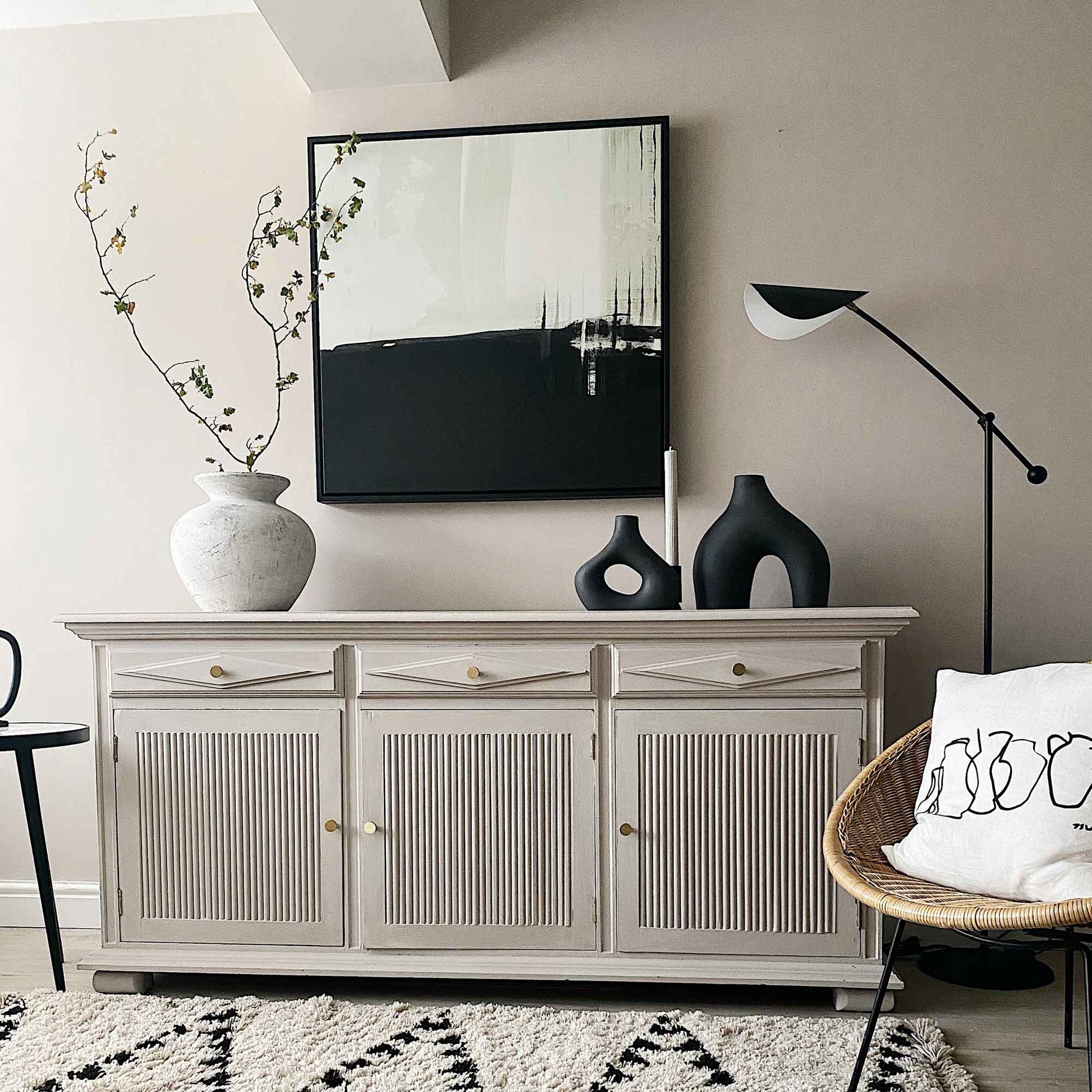 Green Lili Rise Up Framed Abstract Canvas Art