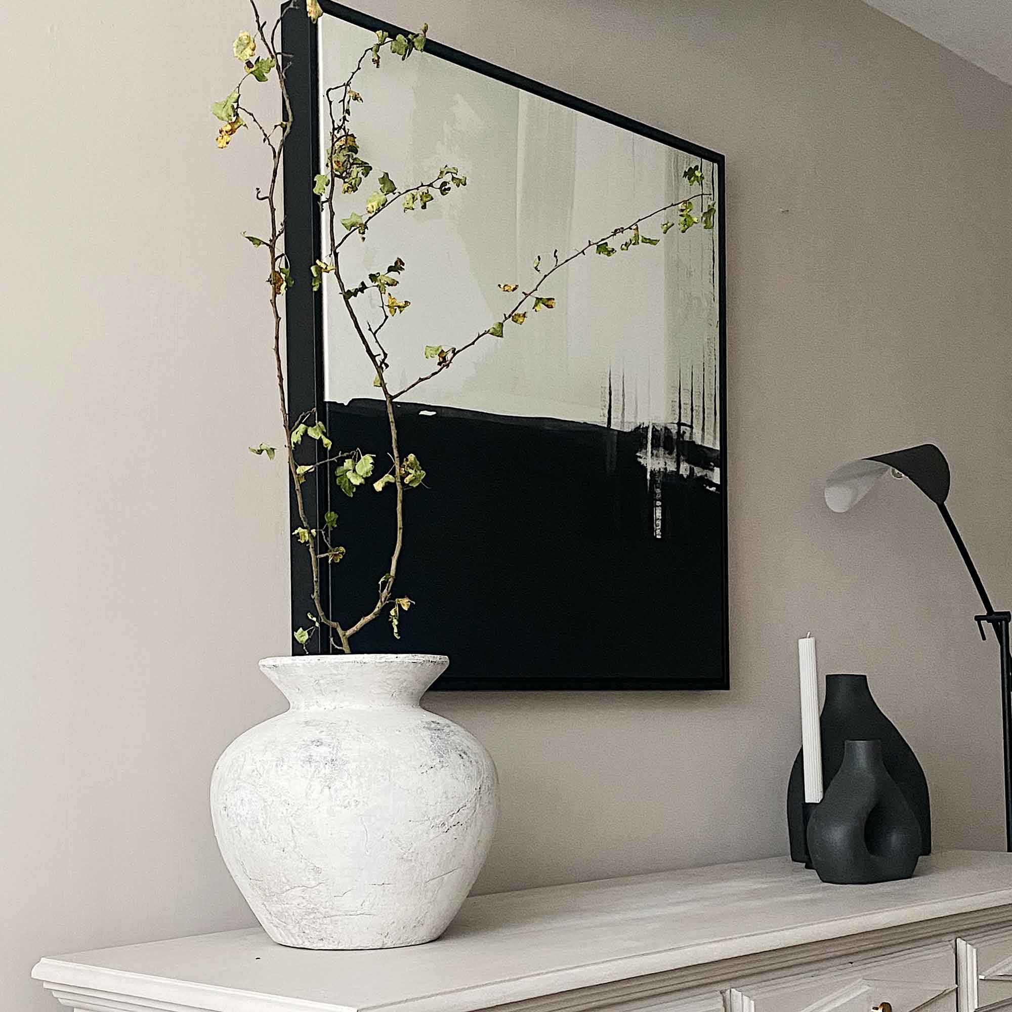 Green Lili Rise Up Framed Abstract Canvas Art