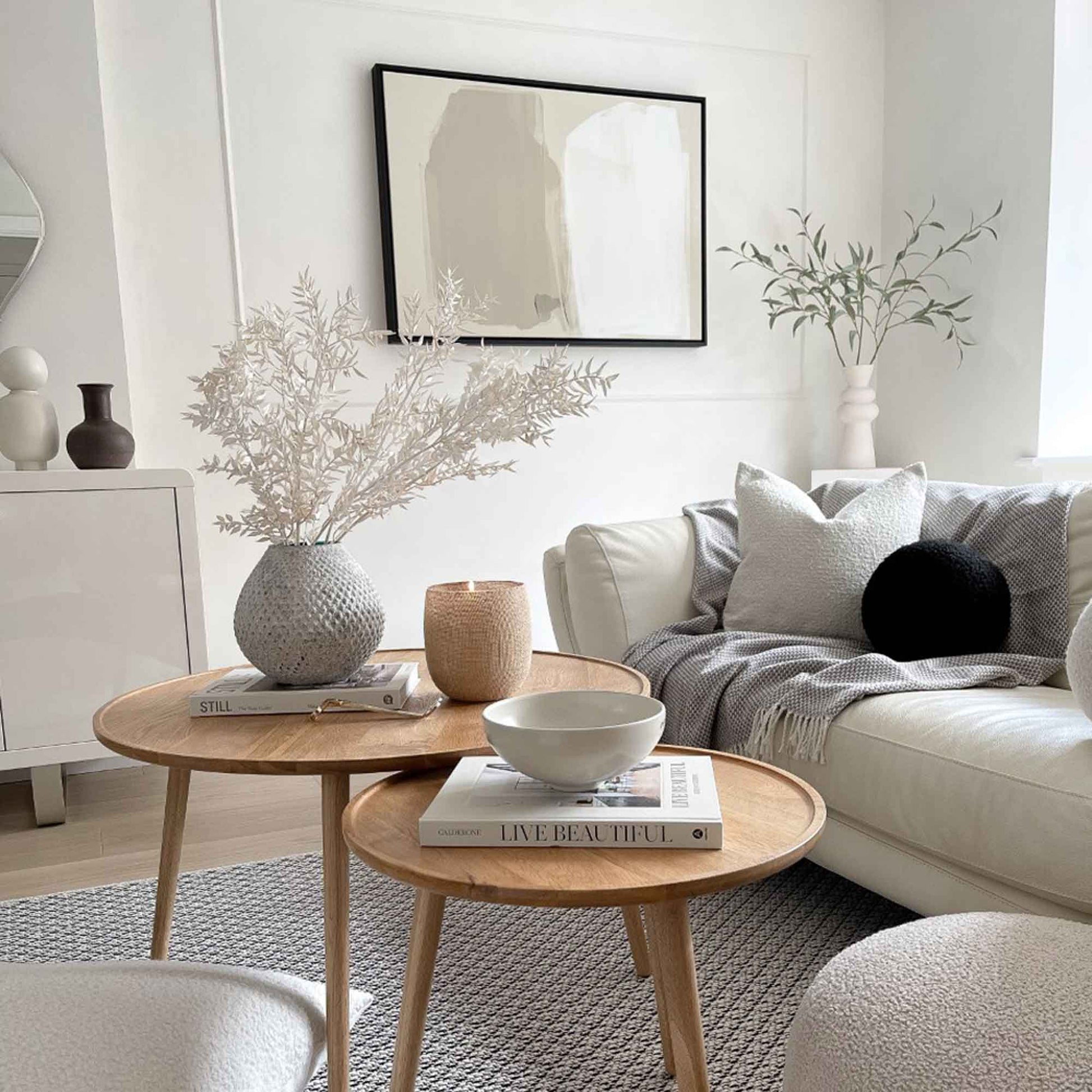 Green Lili Stand Still Framed Abstract Canvas Art