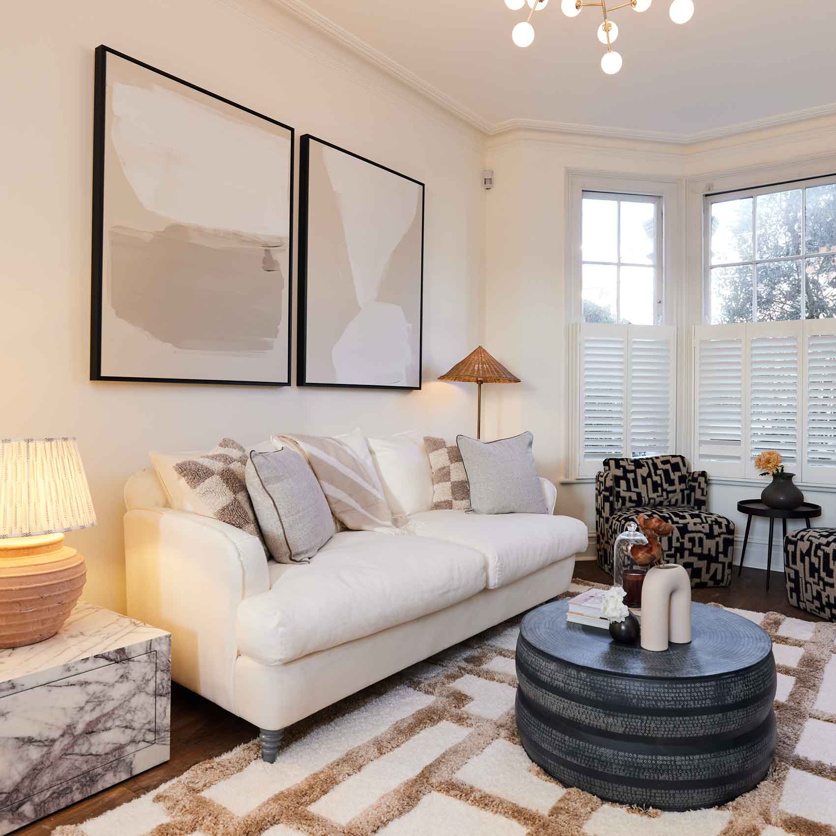 Green Lili Stand Still Framed Abstract Canvas Art