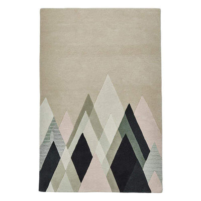 Green Lili Stand Tall Abstract Wool Rug