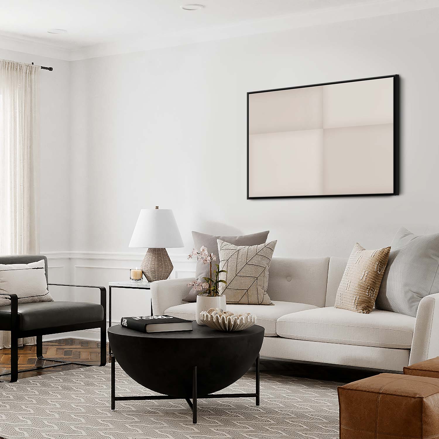 Green Lili Stepping Stones Abstract Canvas Art