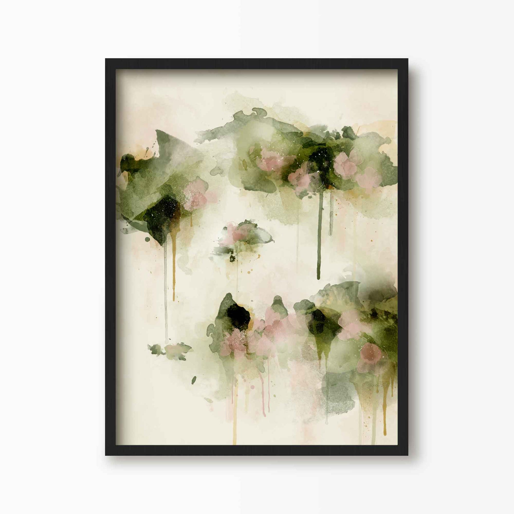 Summer Days Abstract Floral Art Print | Green Lili