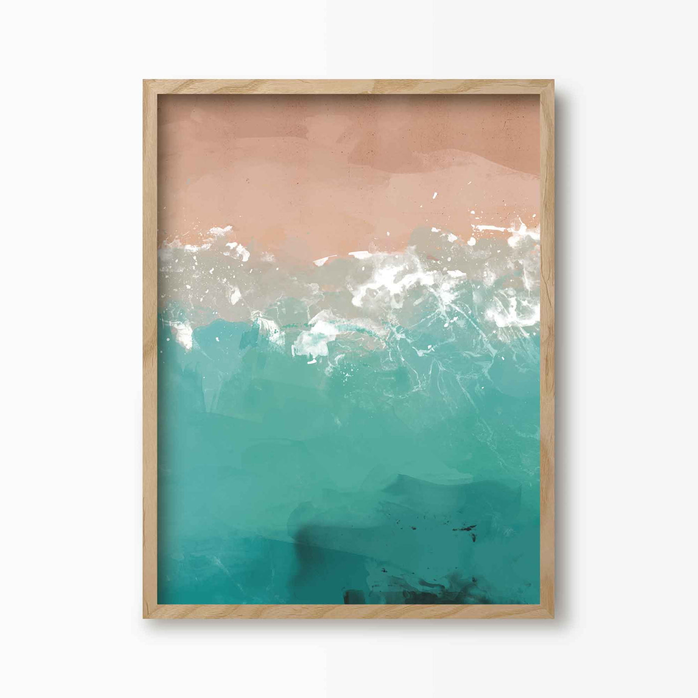 Green Lili 30x40cm (12x16") / Natural Frame Summer Dreaming Ocean Print